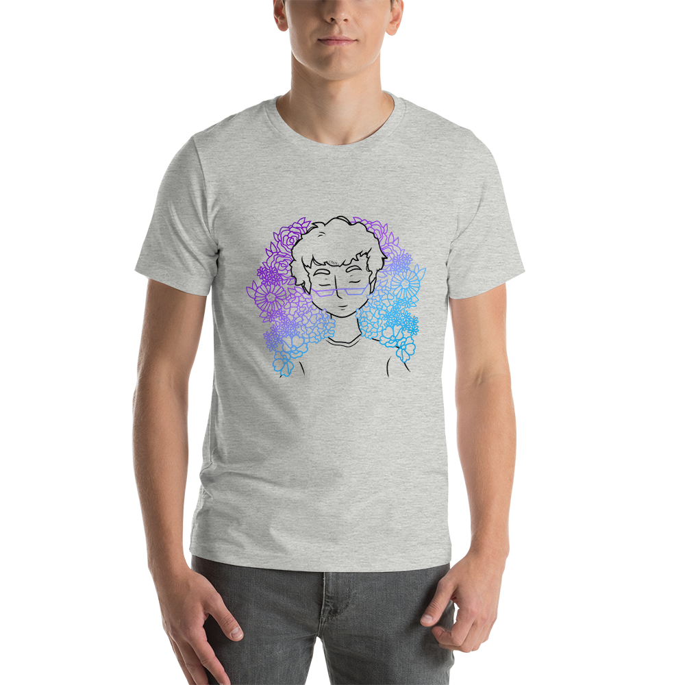 Short-Sleeve Unisex T-Shirt Amongst The Flowers (Black)