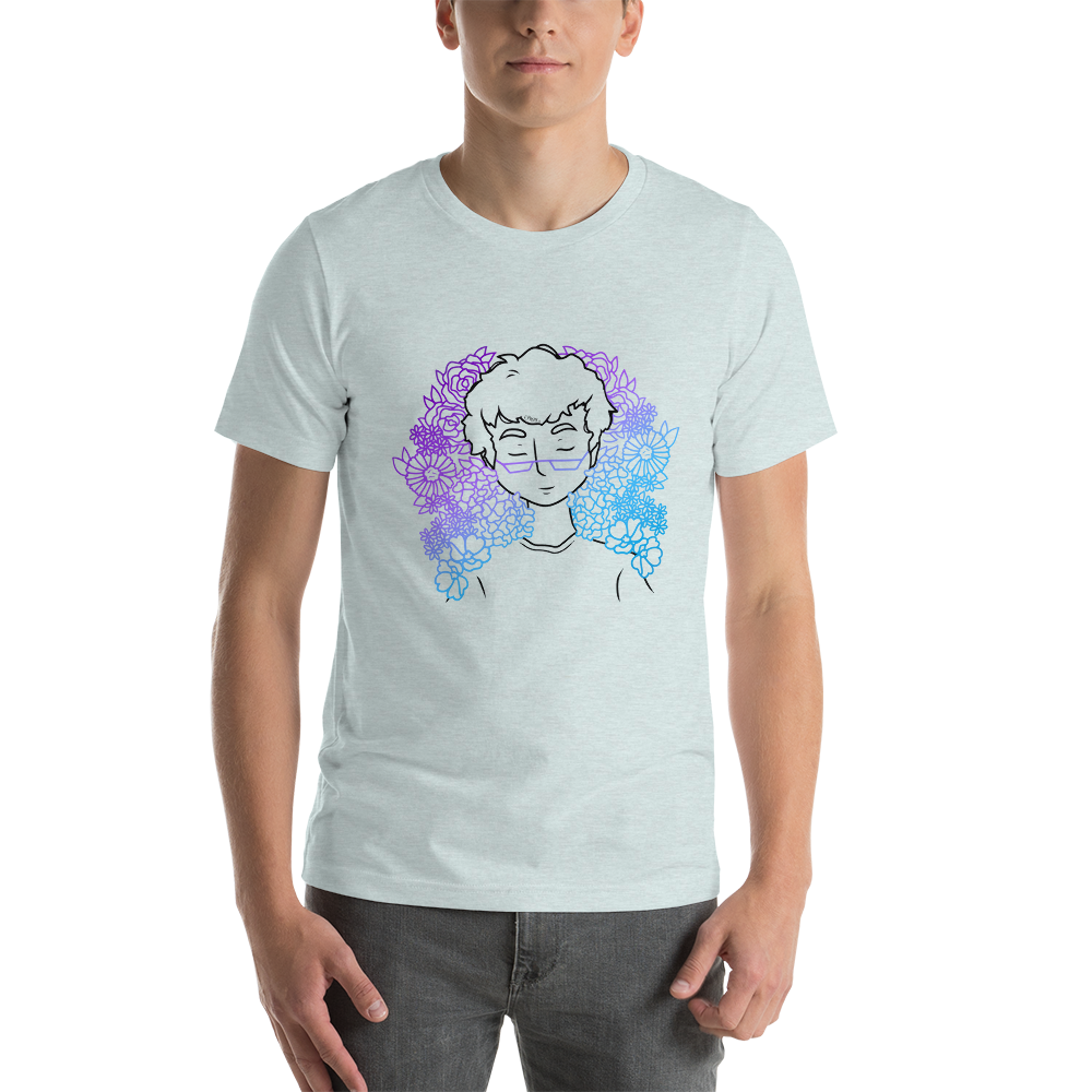 Short-Sleeve Unisex T-Shirt Amongst The Flowers (Black)