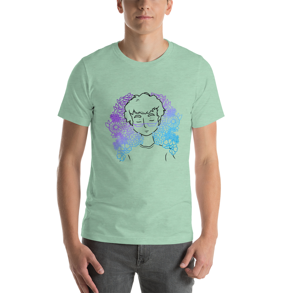 Short-Sleeve Unisex T-Shirt Amongst The Flowers (Black)