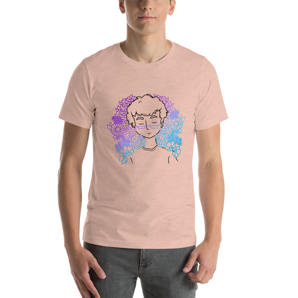 Short-Sleeve Unisex T-Shirt Amongst The Flowers (Black)