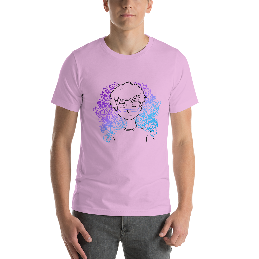 Short-Sleeve Unisex T-Shirt Amongst The Flowers (Black)