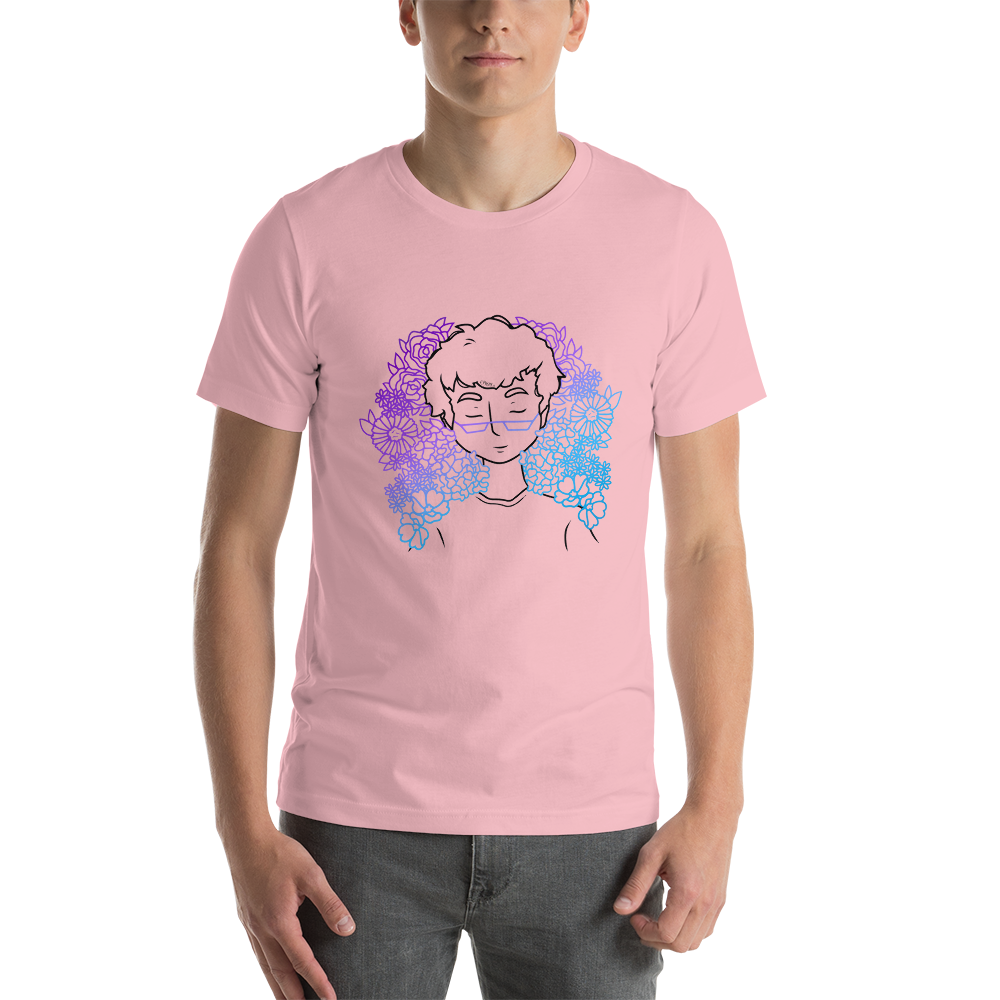 Short-Sleeve Unisex T-Shirt Amongst The Flowers (Black)