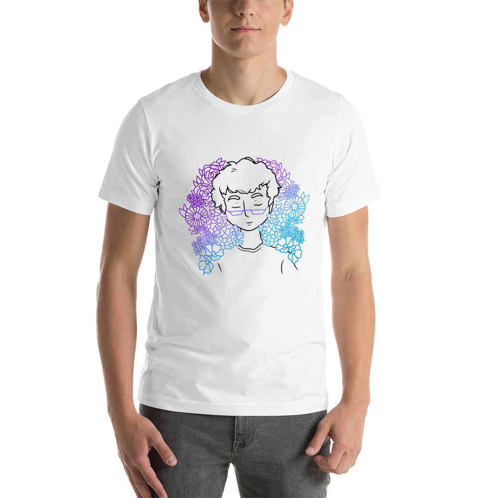 Short-Sleeve Unisex T-Shirt Amongst The Flowers (Black)