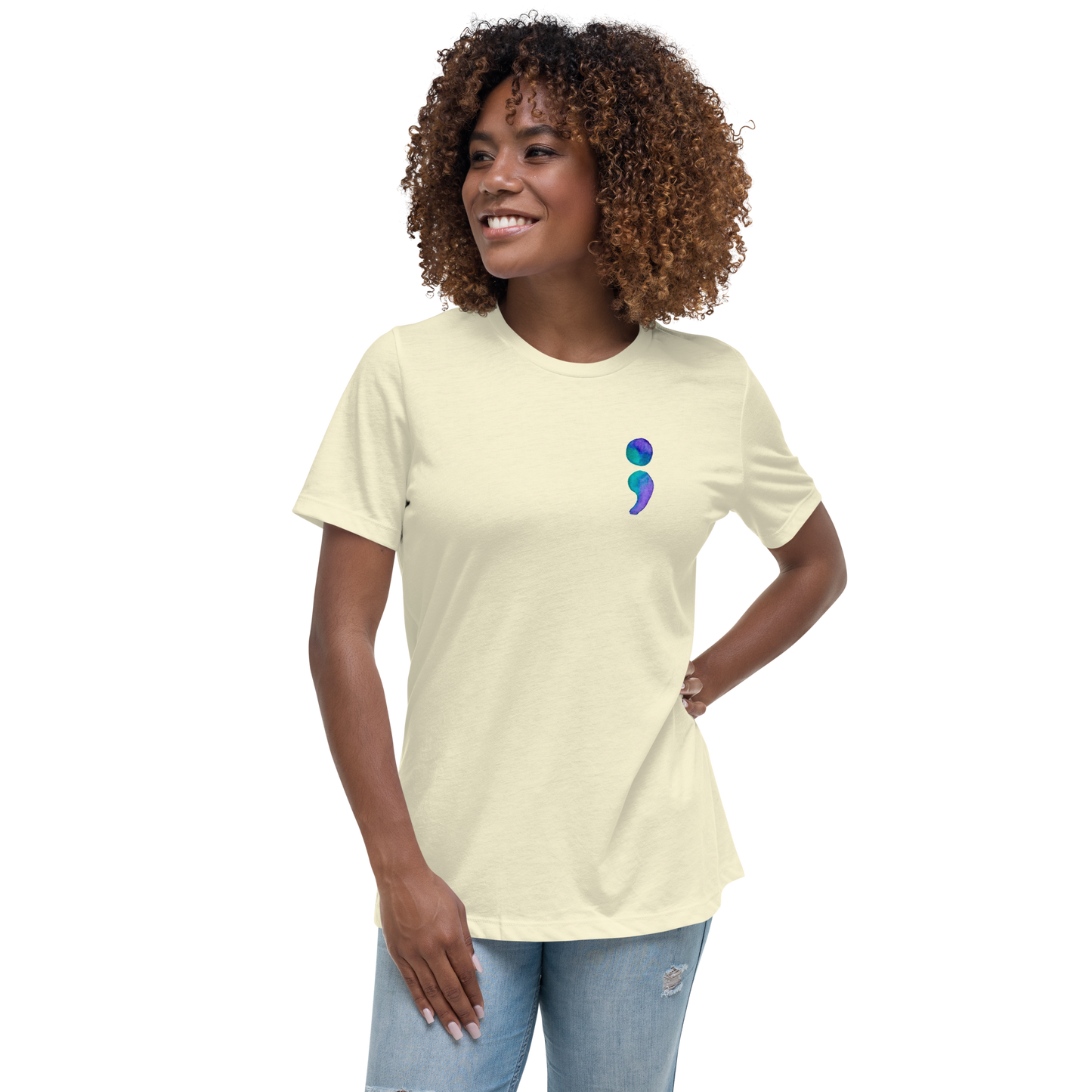 Women's Relaxed T-Shirt Aiden Quote