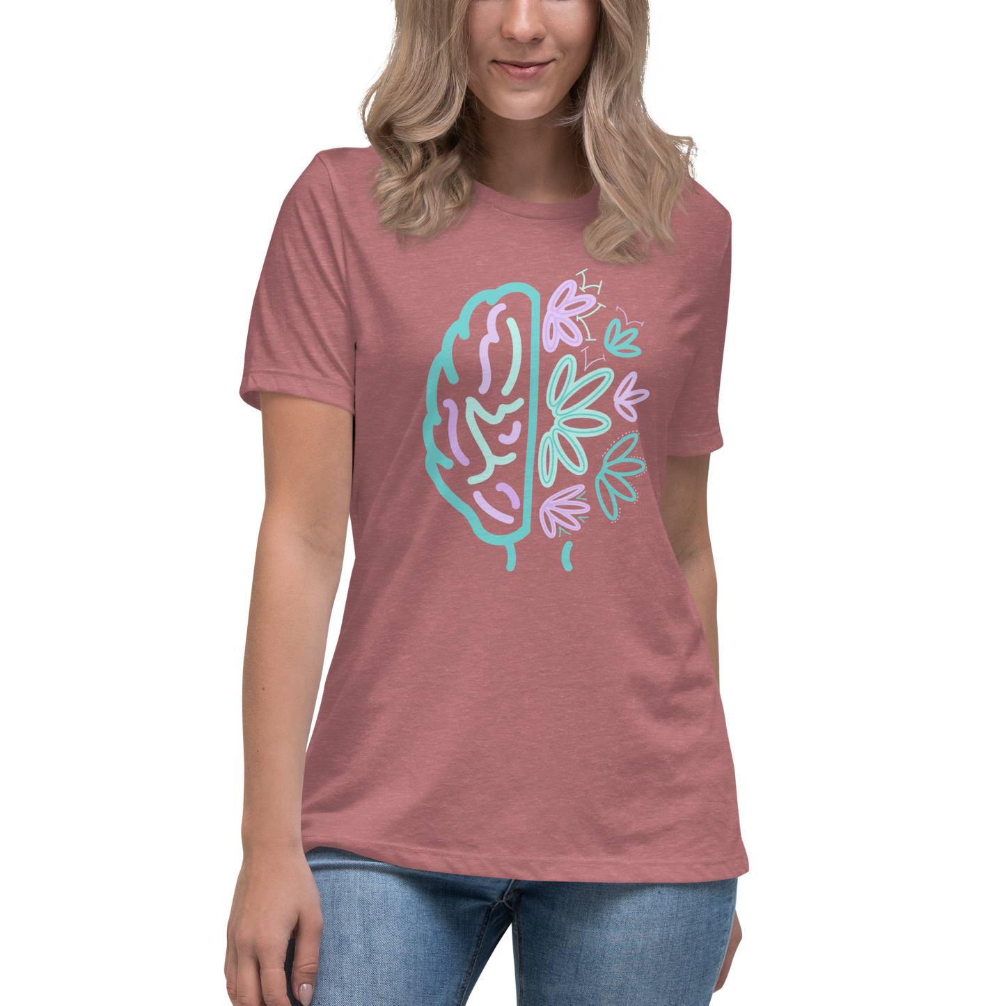 Women's Relaxed T-Shirt Brain Bloom