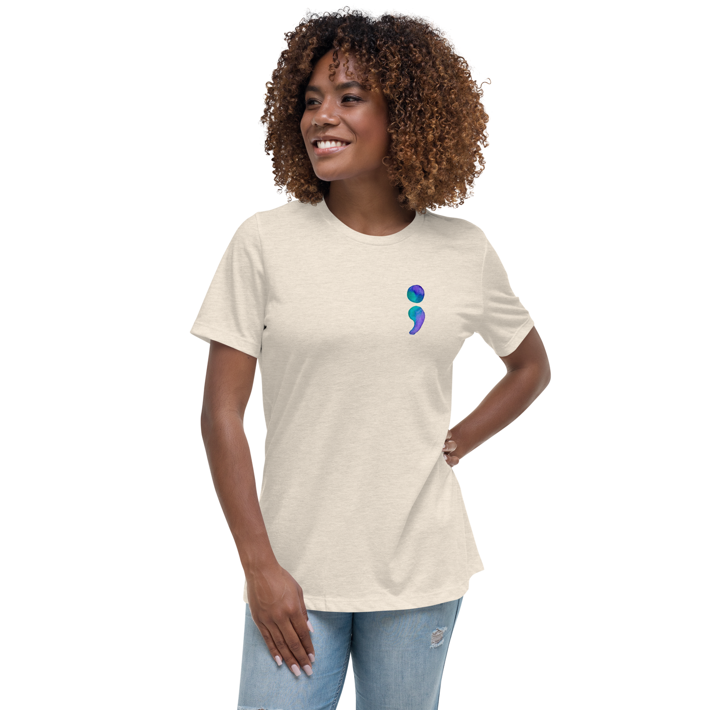 Women's Relaxed T-Shirt Aiden Quote