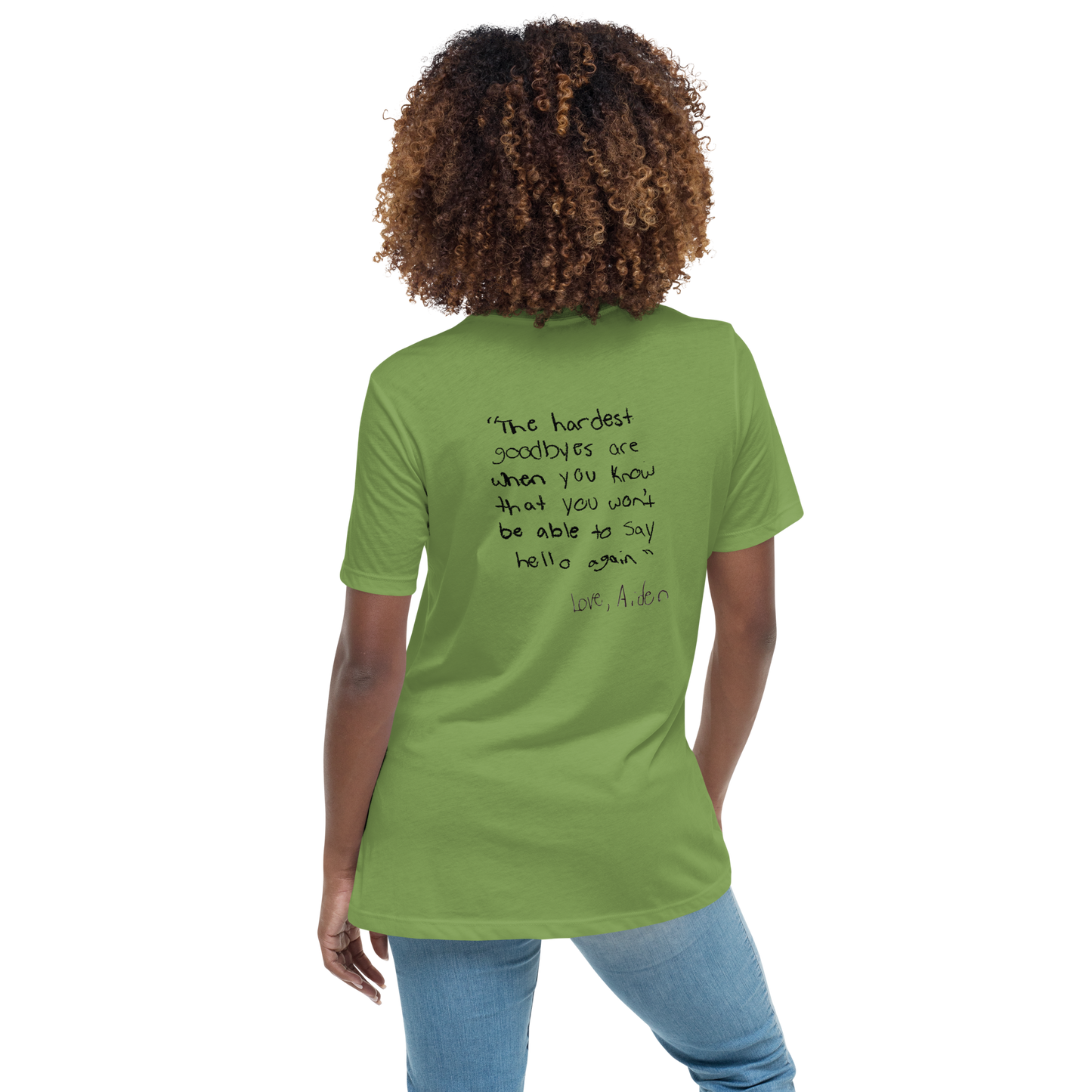 Women's Relaxed T-Shirt Aiden Quote