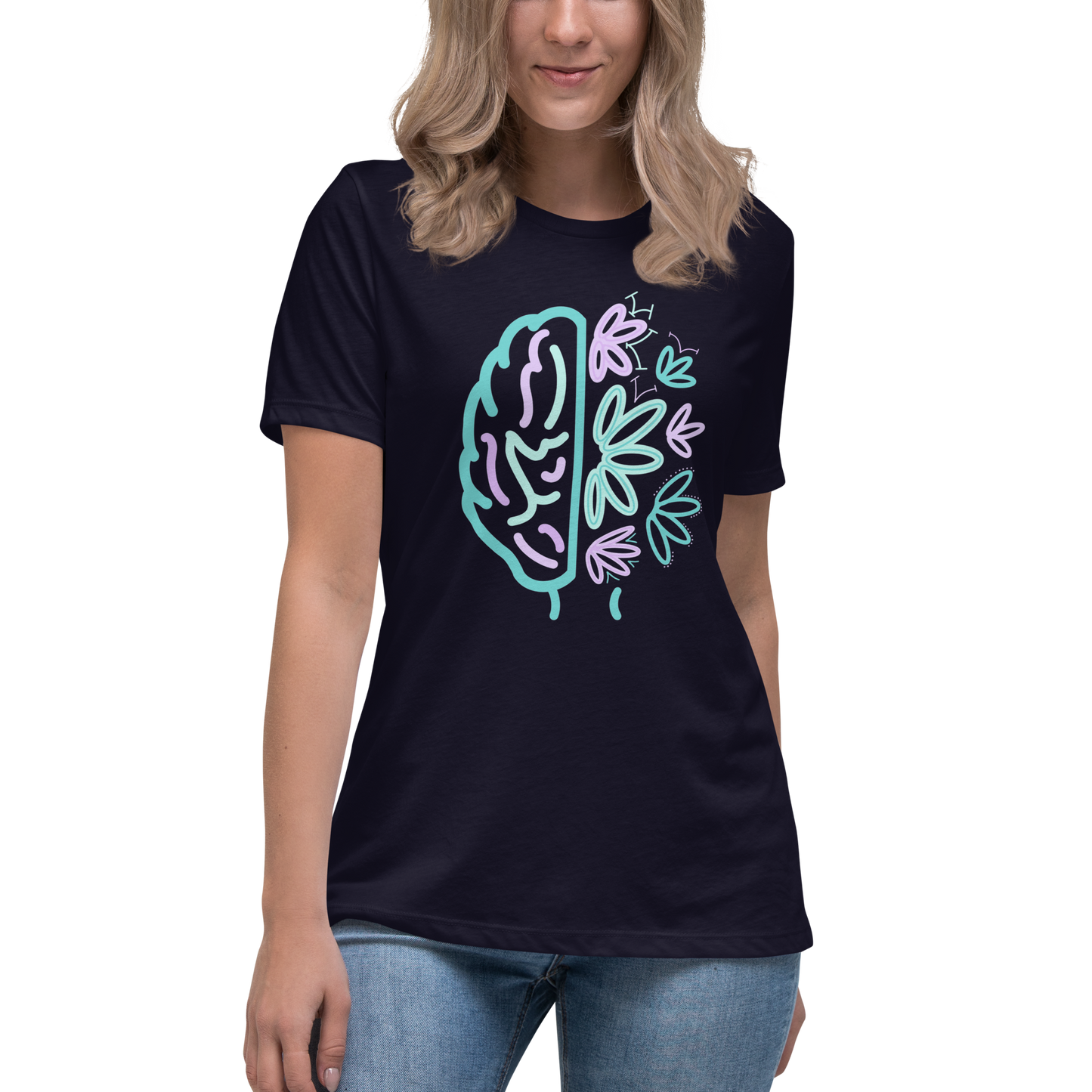 Women's Relaxed T-Shirt Brain Bloom