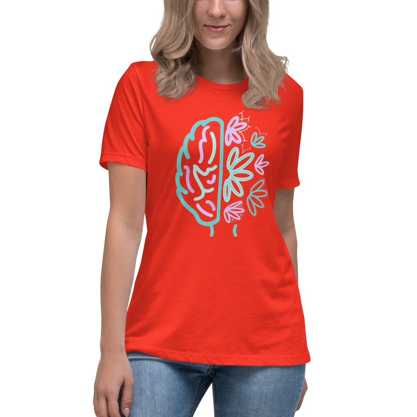 Women's Relaxed T-Shirt Brain Bloom