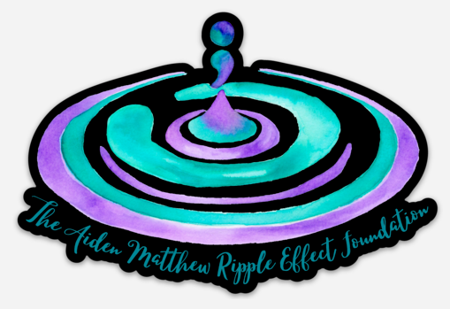 The Aiden Matthew Ripple Effect Foundation Logo Stickers