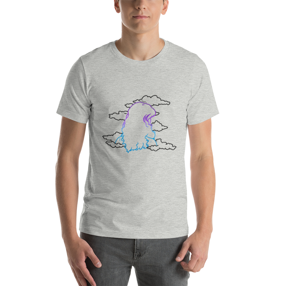 Short-Sleeve Unisex T-Shirt In The Clouds (Black)