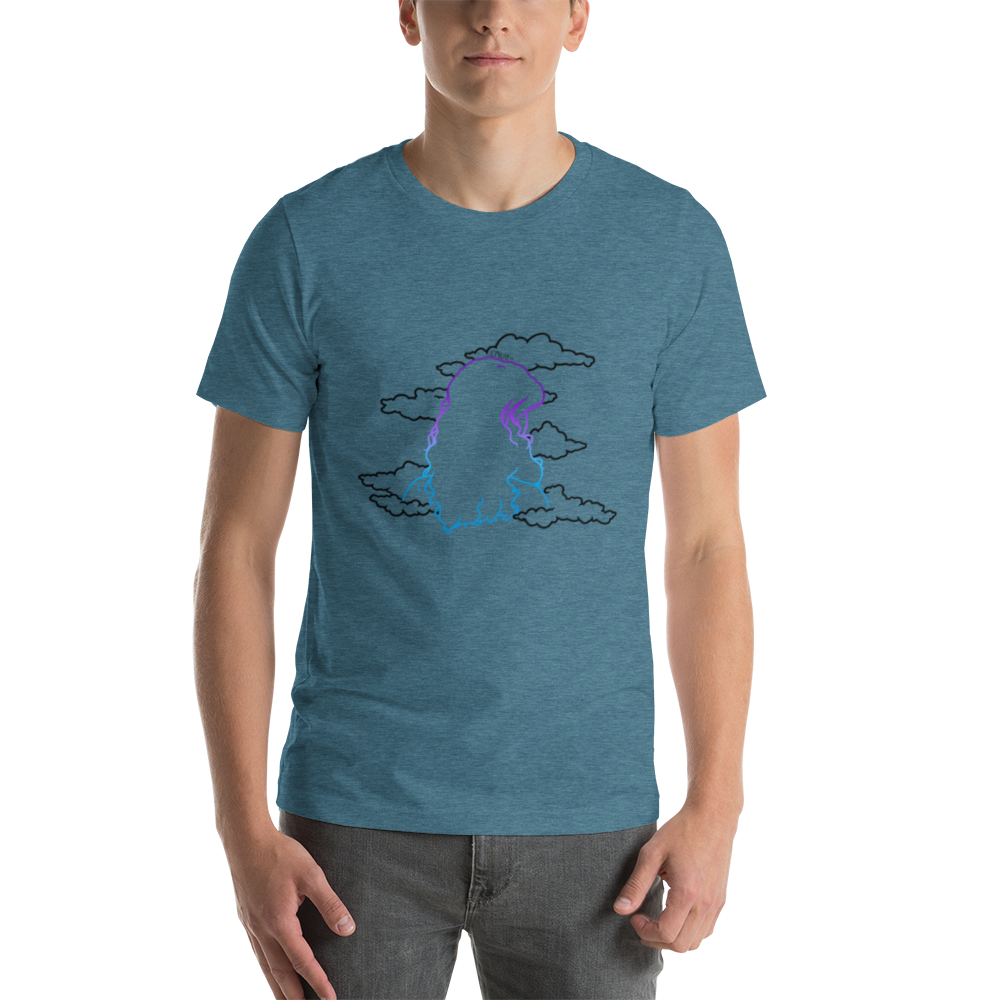 Short-Sleeve Unisex T-Shirt In The Clouds (Black)