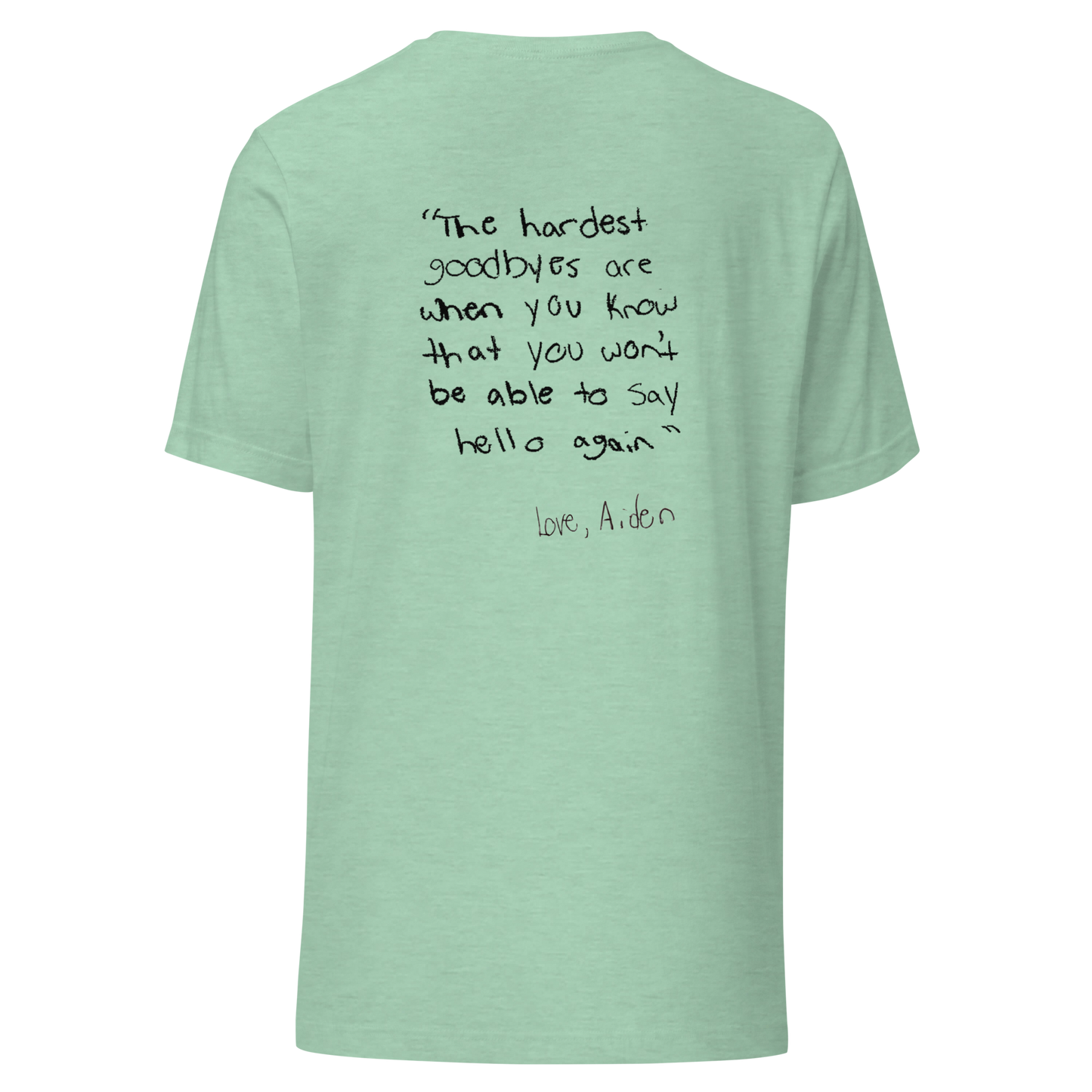 Short Sleeve Unisex T-Shirt Aiden Quote