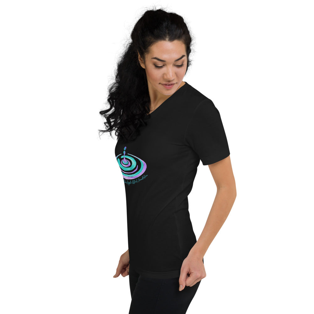 Unisex Short Sleeve V-Neck T-Shirt TAMREF Logo (Front Design Only)