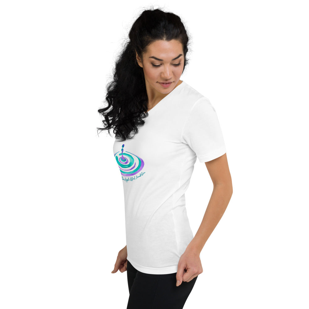 Unisex Short Sleeve V-Neck T-Shirt TAMREF Logo (Front Design Only)