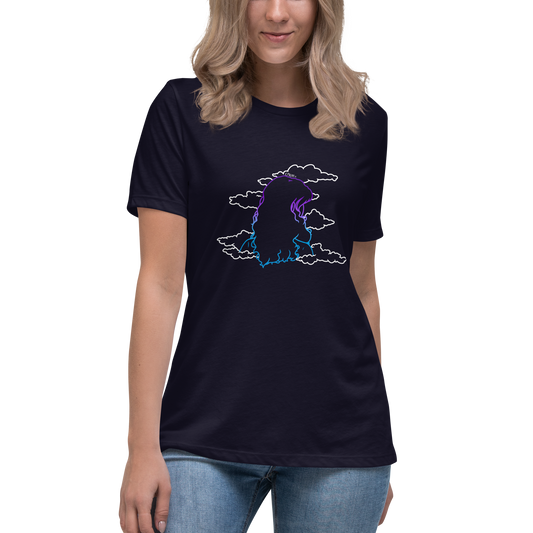 Women's Relaxed T-Shirt In The Clouds (White)